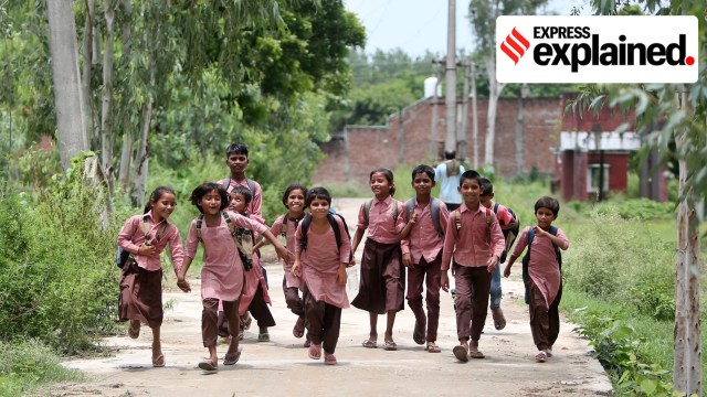 Right to education: Children having to walk a few kilometres to reach school.