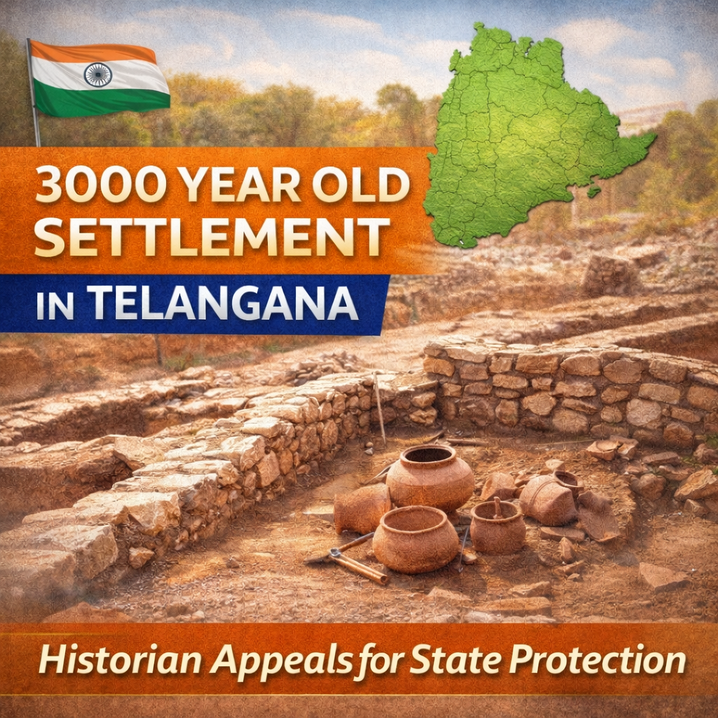 3000 year old archaeological settlement discovered in Telangana seeking state protection