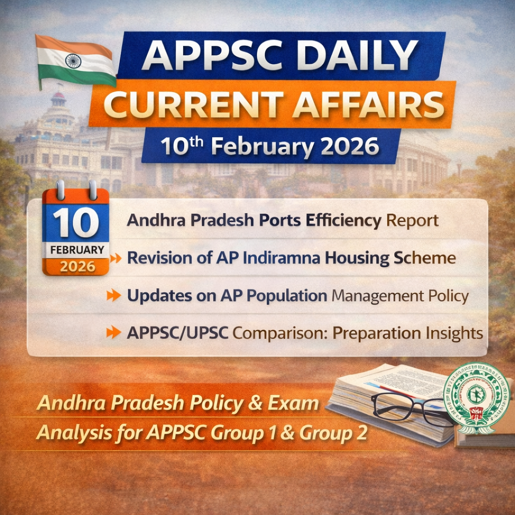 APPSC Daily Current Affairs 10th February 2026 Group 1 and Group 2 exam analysis