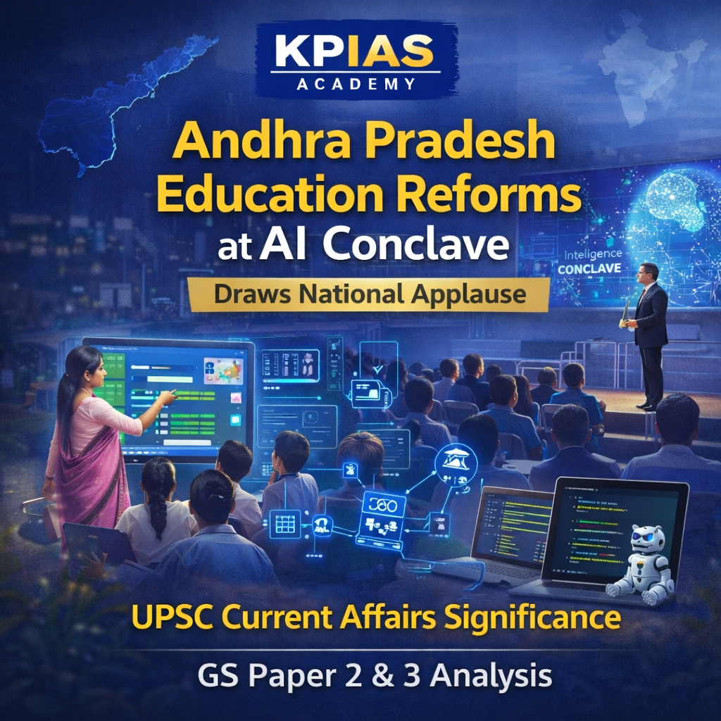 Andhra Pradesh Education Reforms at AI Conclave explained for UPSC GS Paper 2 and 3 by KPIAS Academy