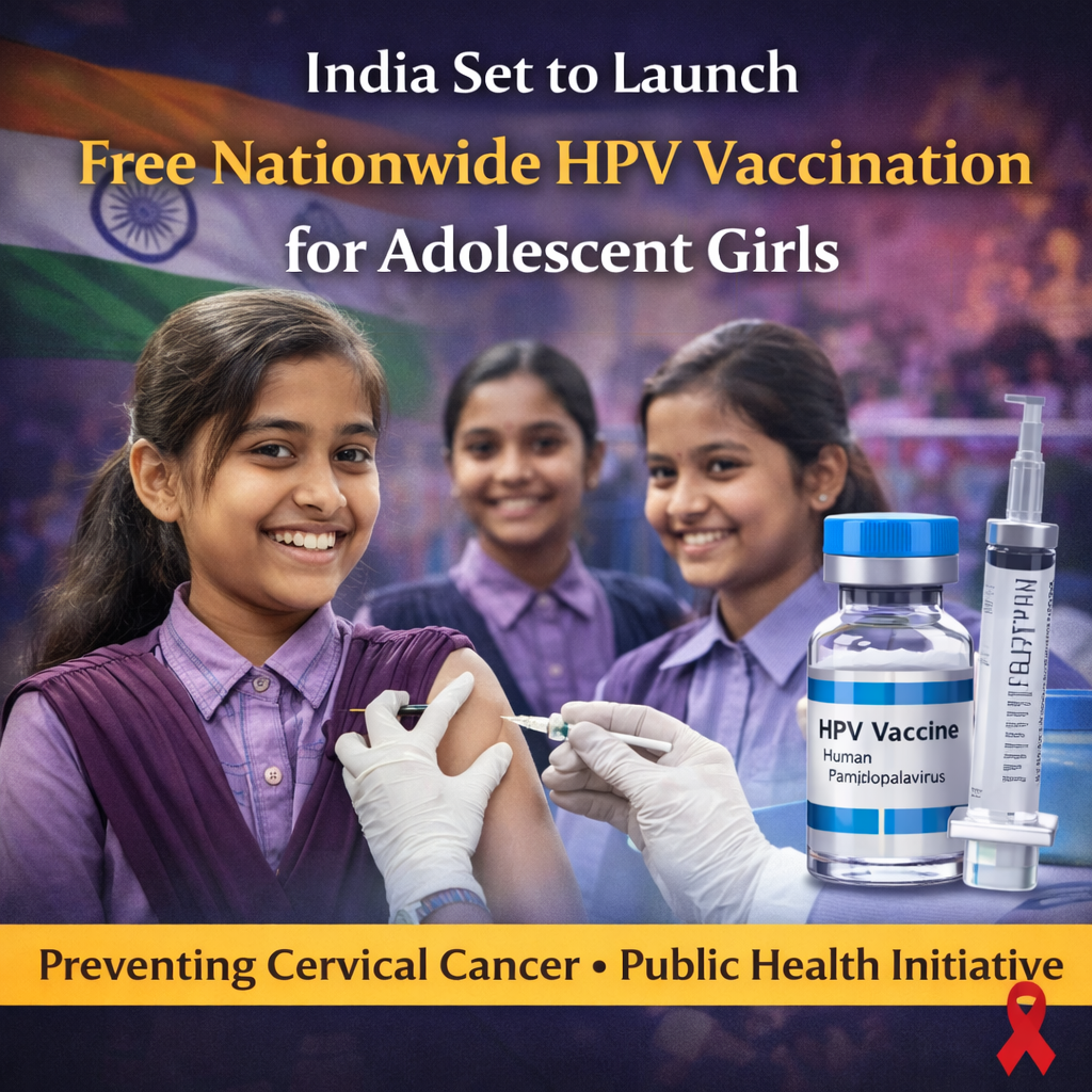 Free nationwide HPV vaccination for adolescent girls in India to prevent cervical cancer