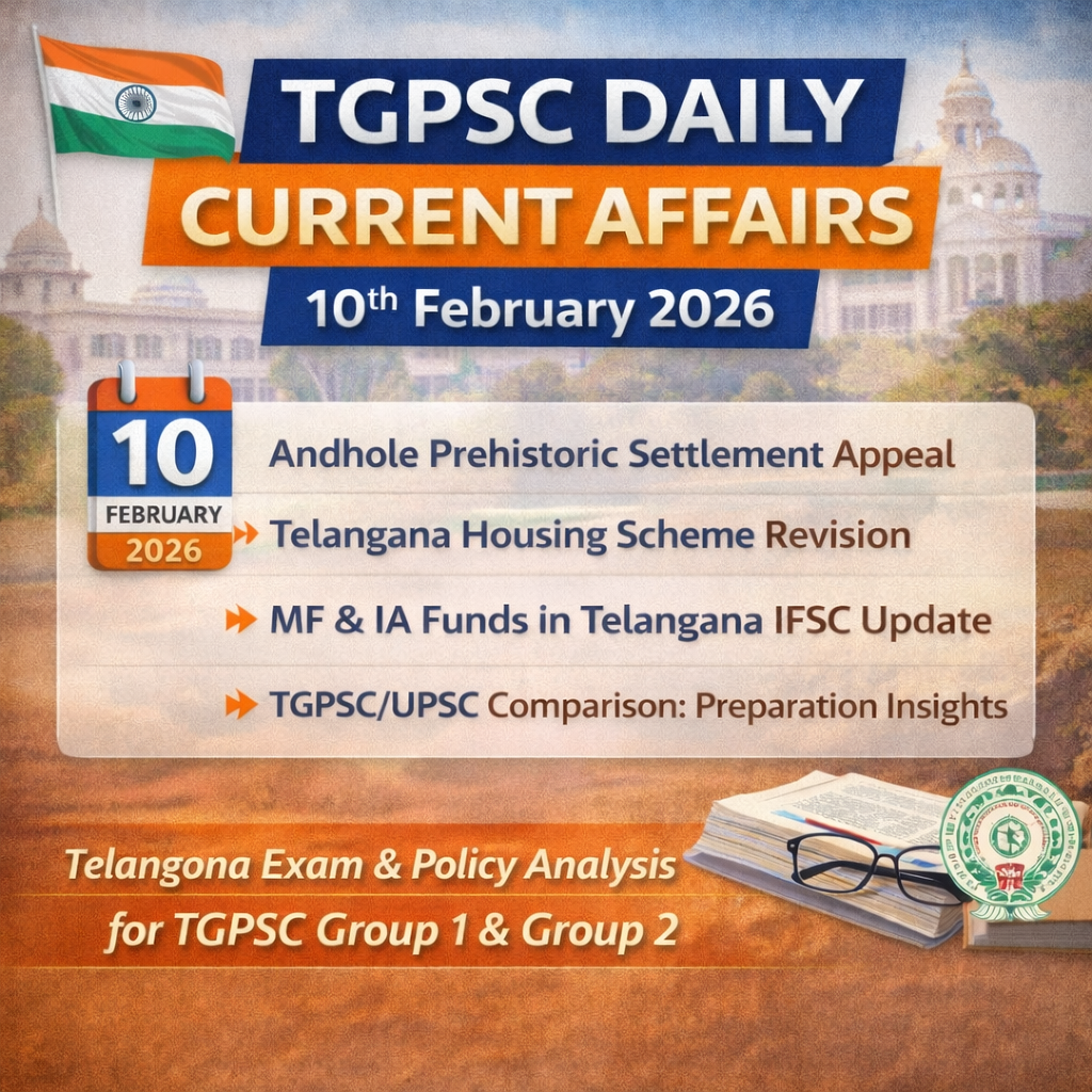 TGPSC Daily Current Affairs 10th February 2026 Group 1 and Group 2 exam analysis