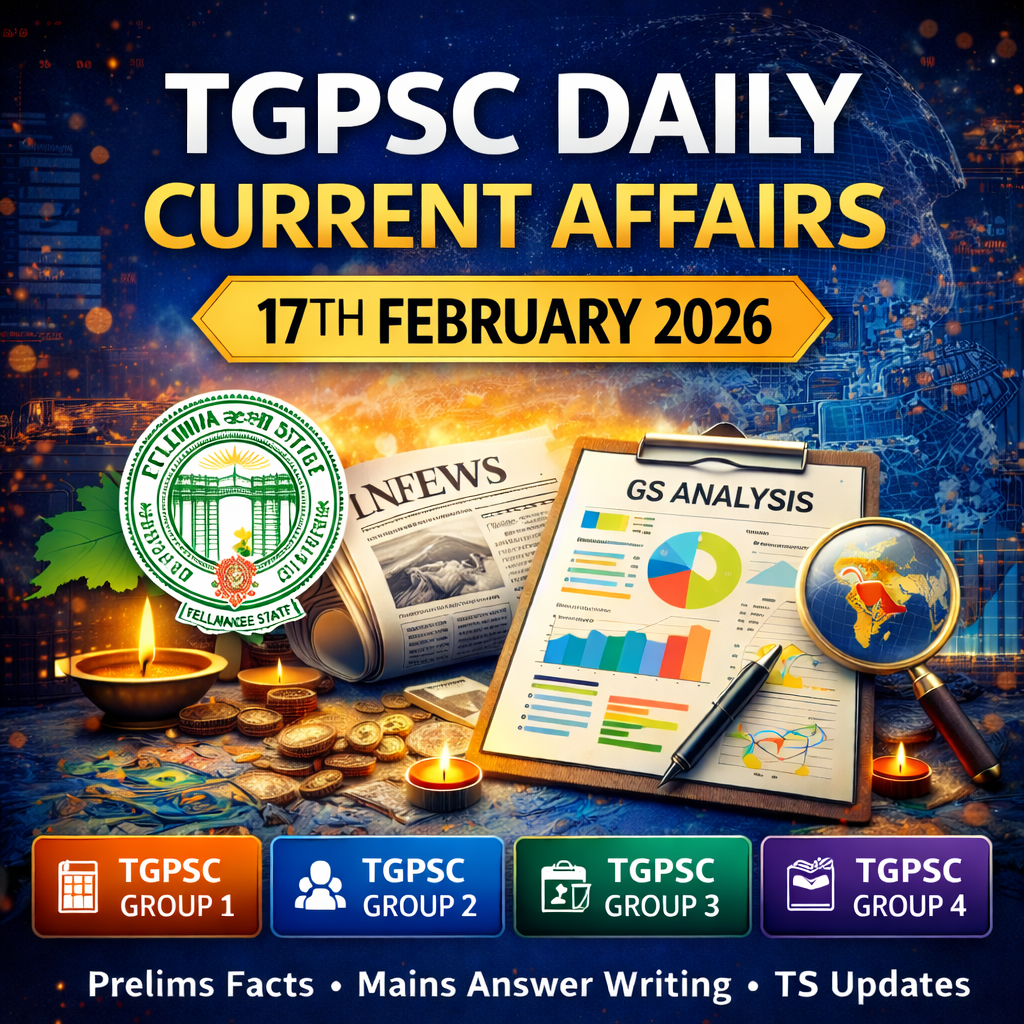 TGPSC Daily Current Affairs 17th February 2026 Telangana Updates
