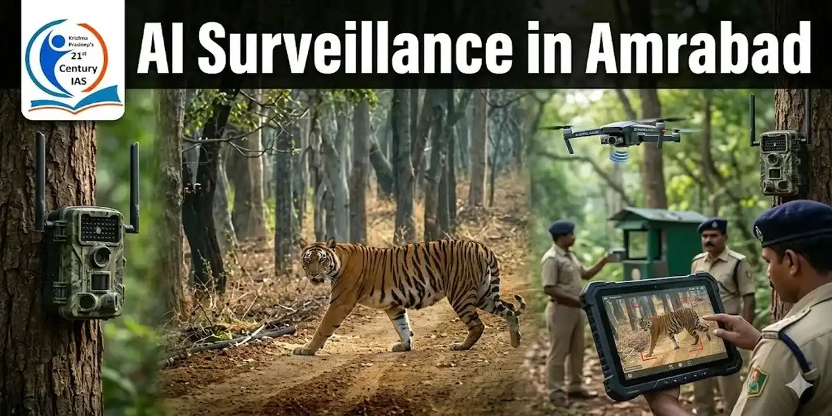 AI-based surveillance system deployed in Amrabad Tiger Reserve, Telangana — TGPSC current affairs 2025