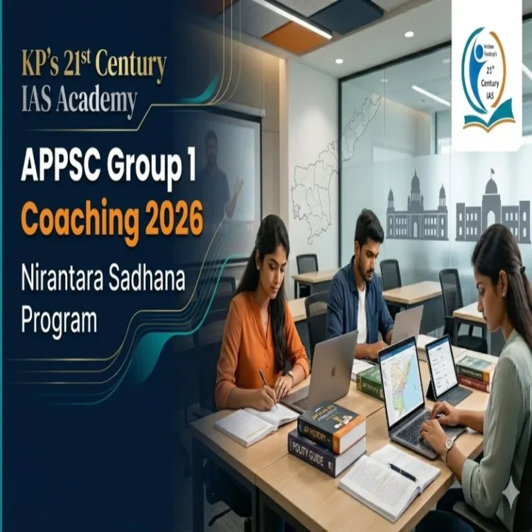 APPSC Group 1 coaching Hyderabad 2026 KP IAS Academy Nirantara Sadhana program
