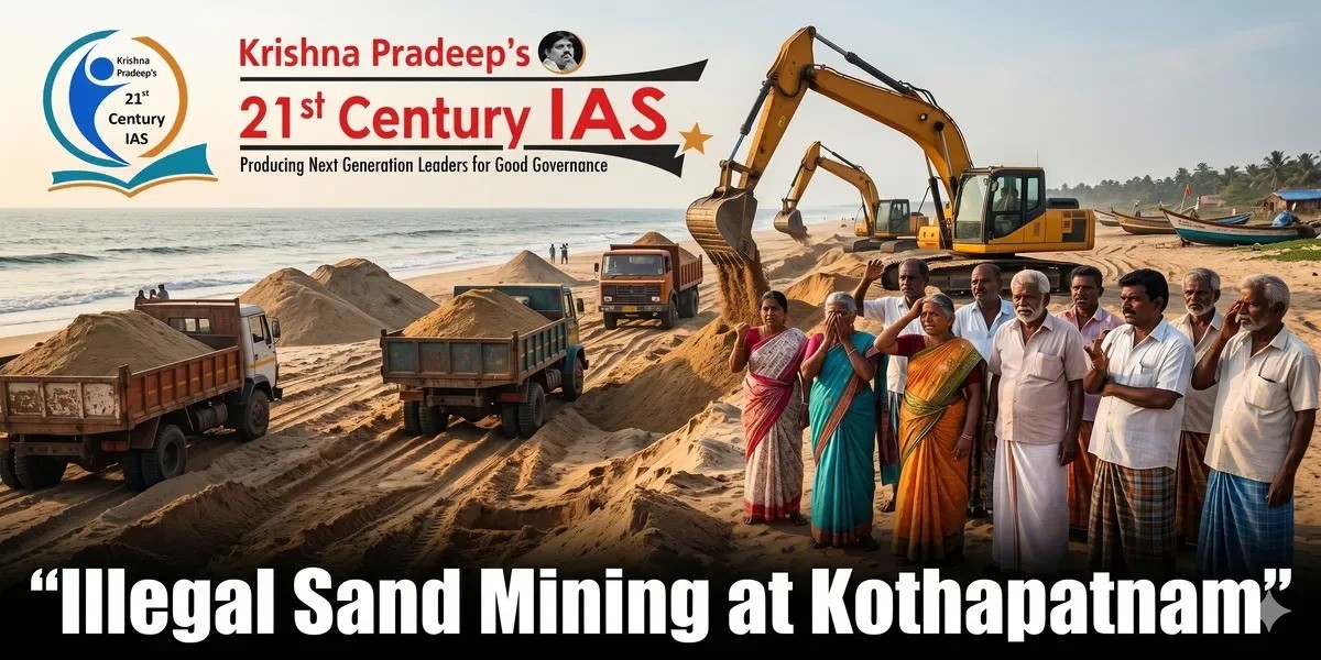 illegal sand mining beach andhra pradesh