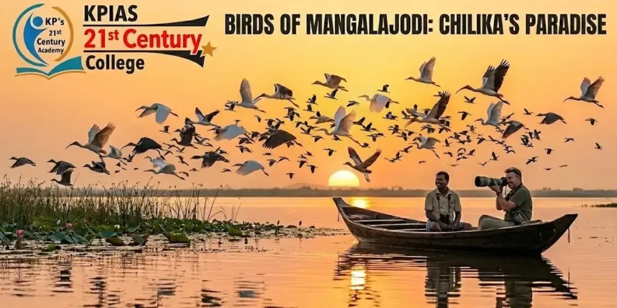 Mangalajodi bird sanctuary at Chilika Lake with migratory birds