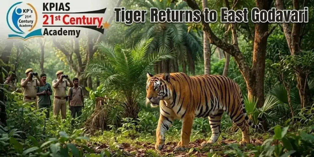Tiger spotted in East Godavari after movement from Maharashtra