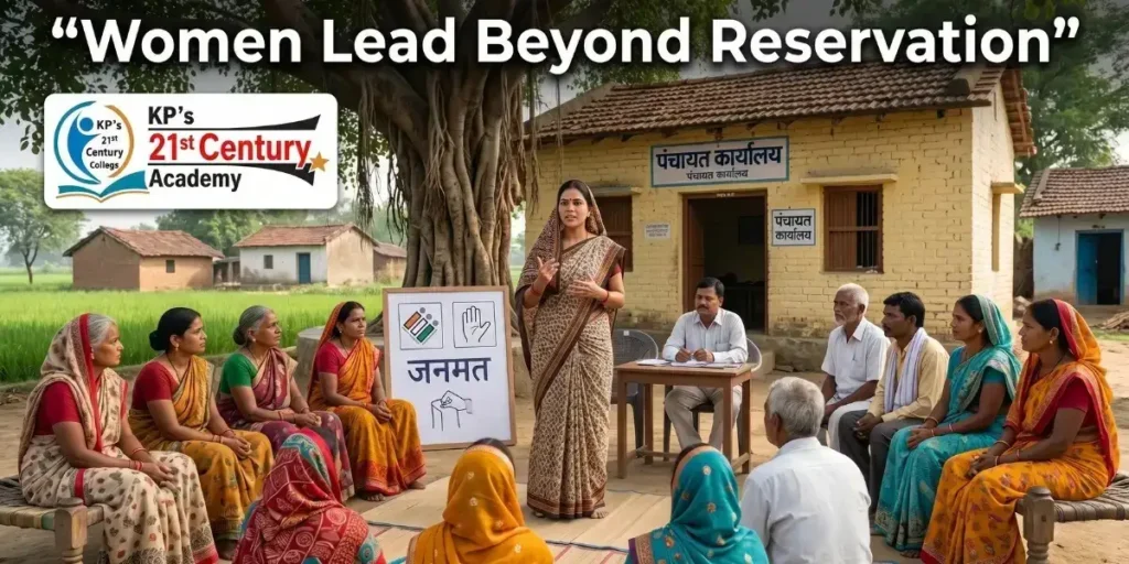 Women winning unreserved seats in Panchayat elections India