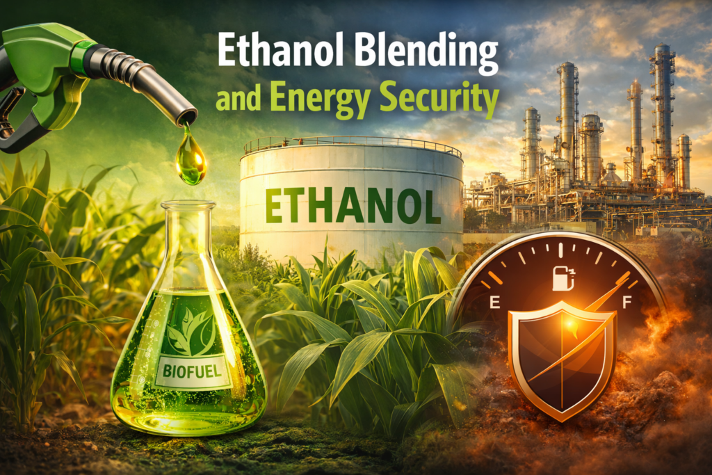 Graphic showing the transition from agricultural crops to renewable biofuel