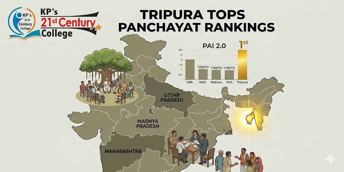 PAI 2.0 Panchayat ranking report 2025 showing Tripura leading and big states lagging in India