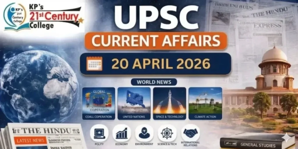 UPSC current affairs 20 April 2026 river basin scheme and women reservation bill topics