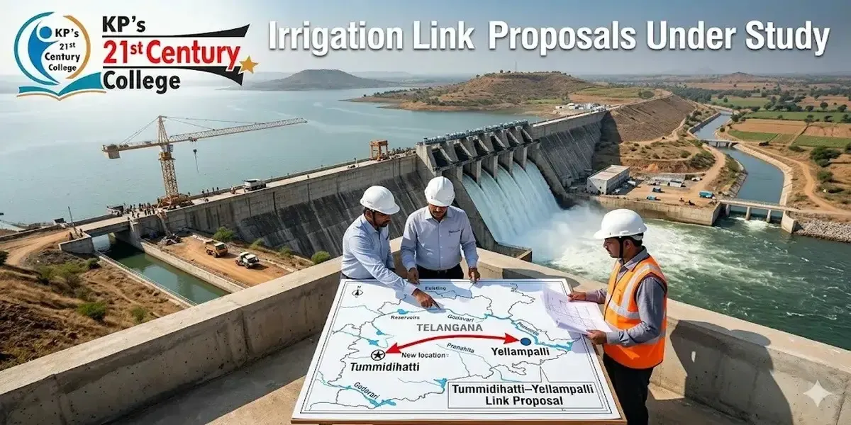 Tummidihatti Yellampalli river link project — four proposals under study by Telangana Irrigation Minister Uttam Kumar Reddy 2026