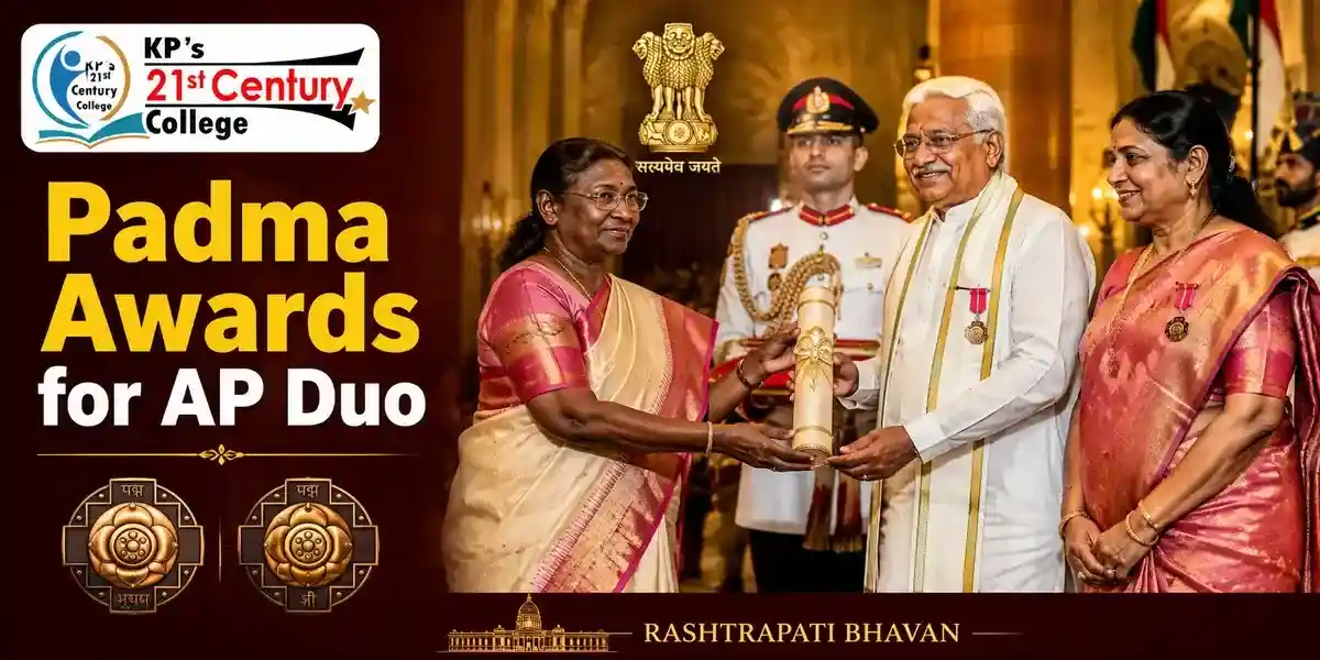President Murmu conferring Padma Awards on AP duo at Rashtrapati Bhavan 2026