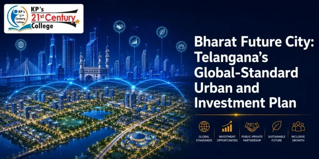 Bharat Future City Telangana global standard urban and investment plan explained for TGPSC by KPIAS Academy
