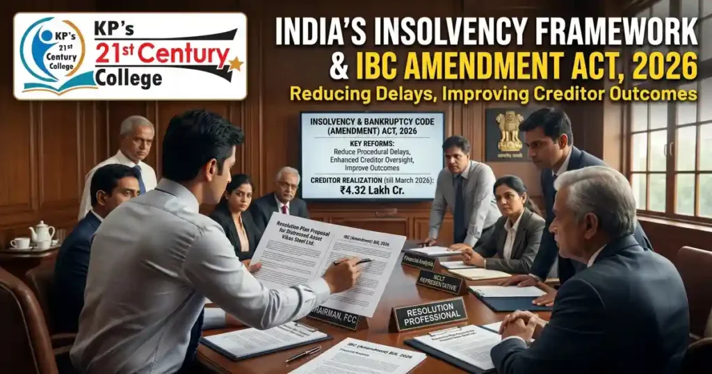 India IBC Amendment Act 2026 insolvency framework explained for UPSC