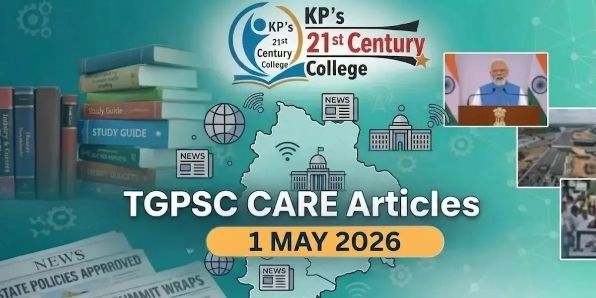 TGPSC current affairs 1 May 2026 – Shivadhar Reddy Telangana Security Advisor, Panchayat Advancement Index 2.0, Women and Men in India 2025 – KPIAS Academy