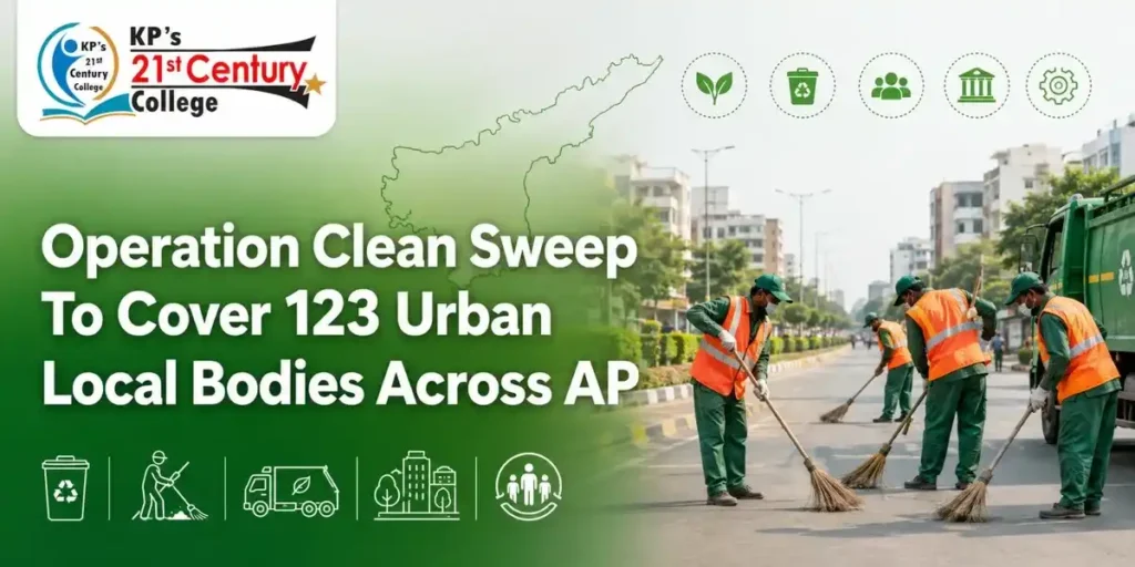 Operation Clean Sweep covering 123 Urban Local Bodies across Andhra Pradesh APPSC 2026