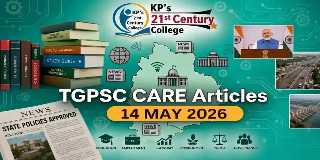 TGPSC current affairs 14 May 2026 — Telangana mega urban growth corridors, IMD block level monsoon forecast and PM-SHRI scheme update by KPIAS Academy