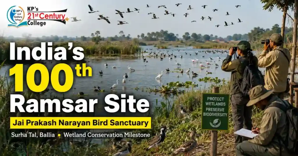 Jai Prakash Narayan Bird Sanctuary declared India's 100th Ramsar wetland site in 2026