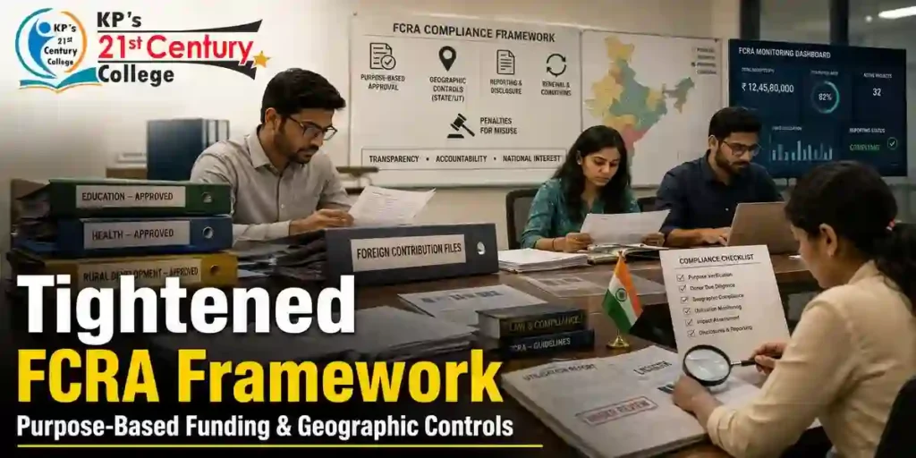 FCRA Framework 2026 introducing purpose-based funding and geographic controls for NGOs