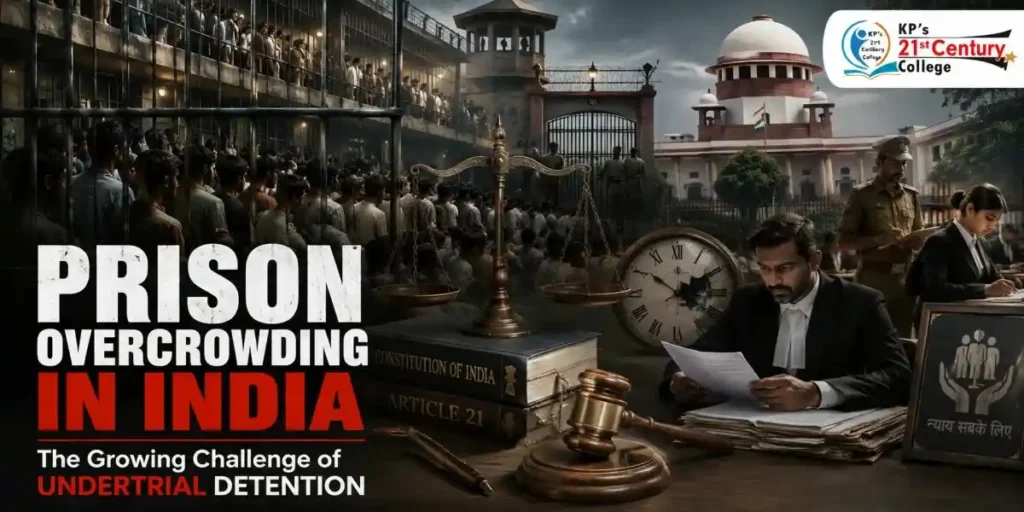 Prison overcrowding in India — undertrial detention crisis illustrated for UPSC current affairs by KPIAS Academy