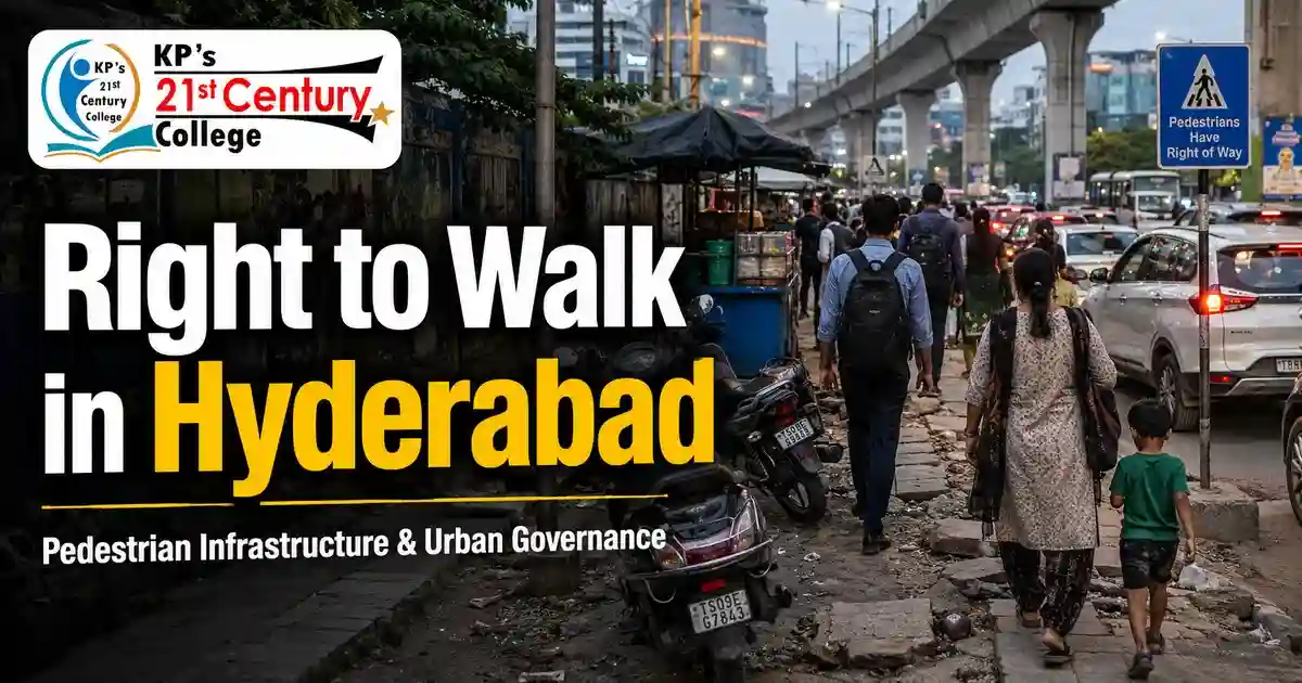Right to Walk highlighting pedestrian infrastructure in Hyderabad