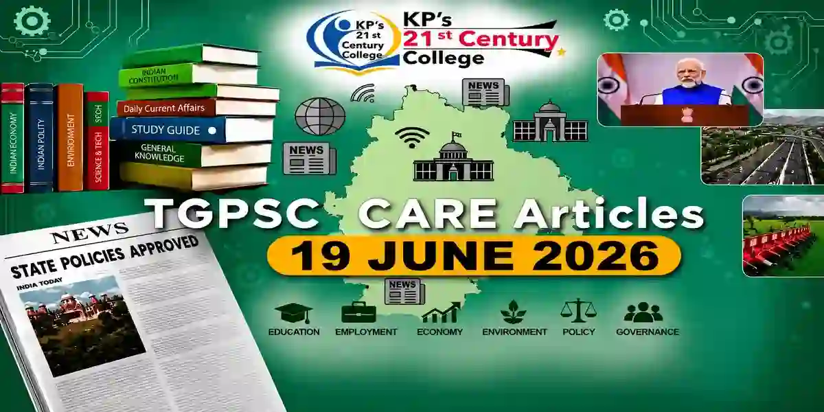 TGPSC Current Affairs 19 June 2026 daily current affairs compilation