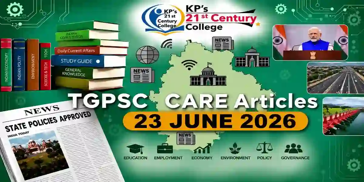 TGPSC Current Affairs 23 June 2026 covering environment and sustainable development topics