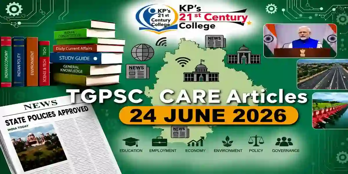 TGPSC Current Affairs 24 June 2026 for daily exam preparation and current events