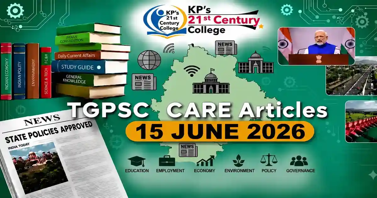 TGPSC current affairs 15 June 2026 – Telangana Rising Global Summit, Antyodaya welfare schemes and memory chip shortage India explained by KPIAS Academy