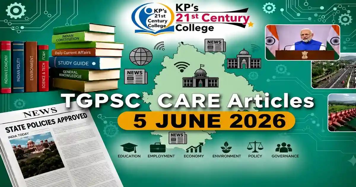 TGPSC current affairs 5 June 2026 — Hyderabad data centre hub, Great Nicobar national security ecology, India Myanmar bilateral relations — KPIAS Academy