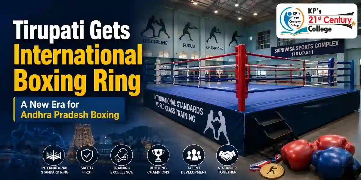 Tirupati Boxing Ring at Andhra Pradesh's first international-standard boxing facility