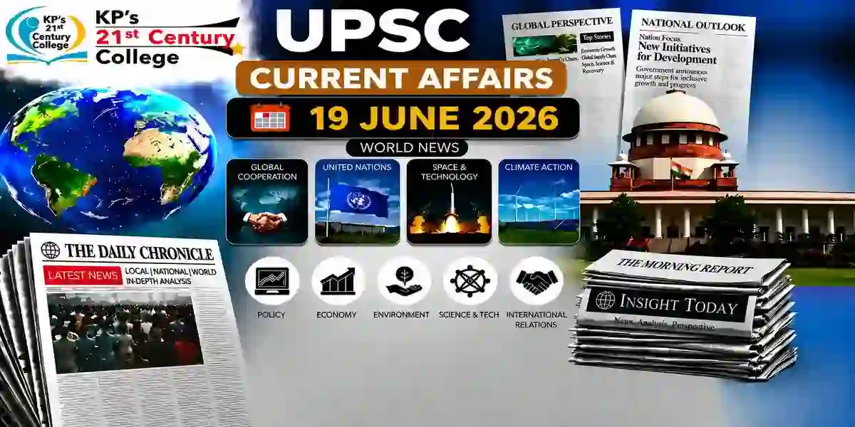UPSC Current Affairs 19 June 2026 daily current affairs compilation