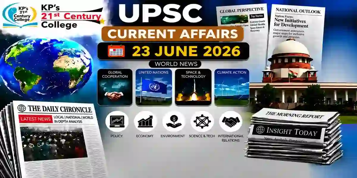 UPSC Current Affairs 23 June 2026 covering environment and sustainability topics
