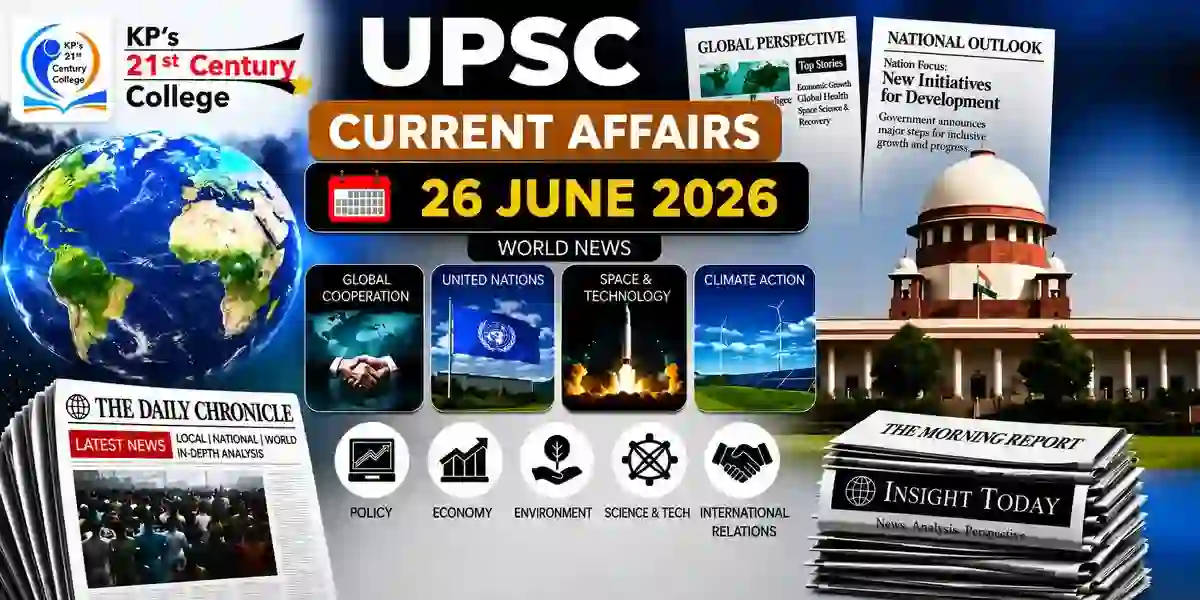 UPSC Current Affairs 26 June 2026 covering digital sovereignty and PCPNDT Act reforms