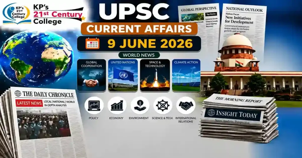 UPSC current affairs 9 June 2026 featuring BHAVYA Portal for 100 industrial parks and decentralised solar power subsidies in India