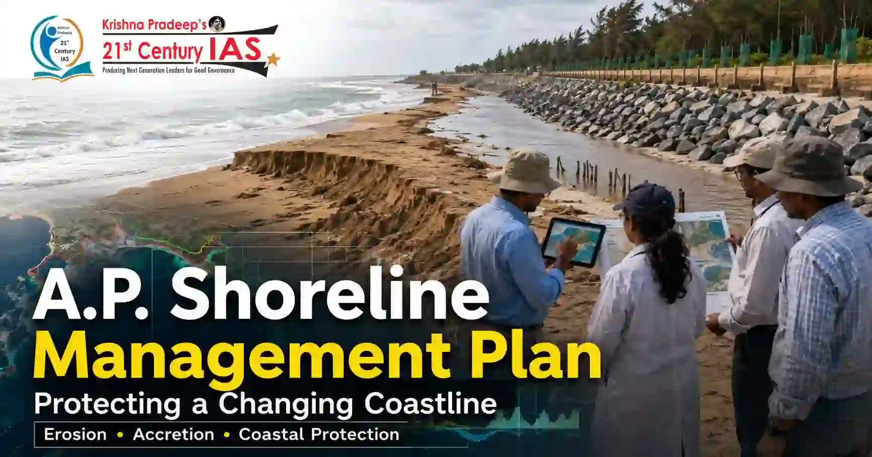 Andhra Pradesh Shoreline Management Plan highlighting coastal erosion and shoreline protection