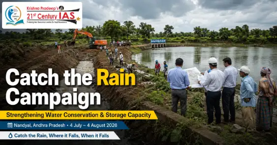 Catch the Rain Campaign promoting rainwater harvesting and water conservation in Nandyal