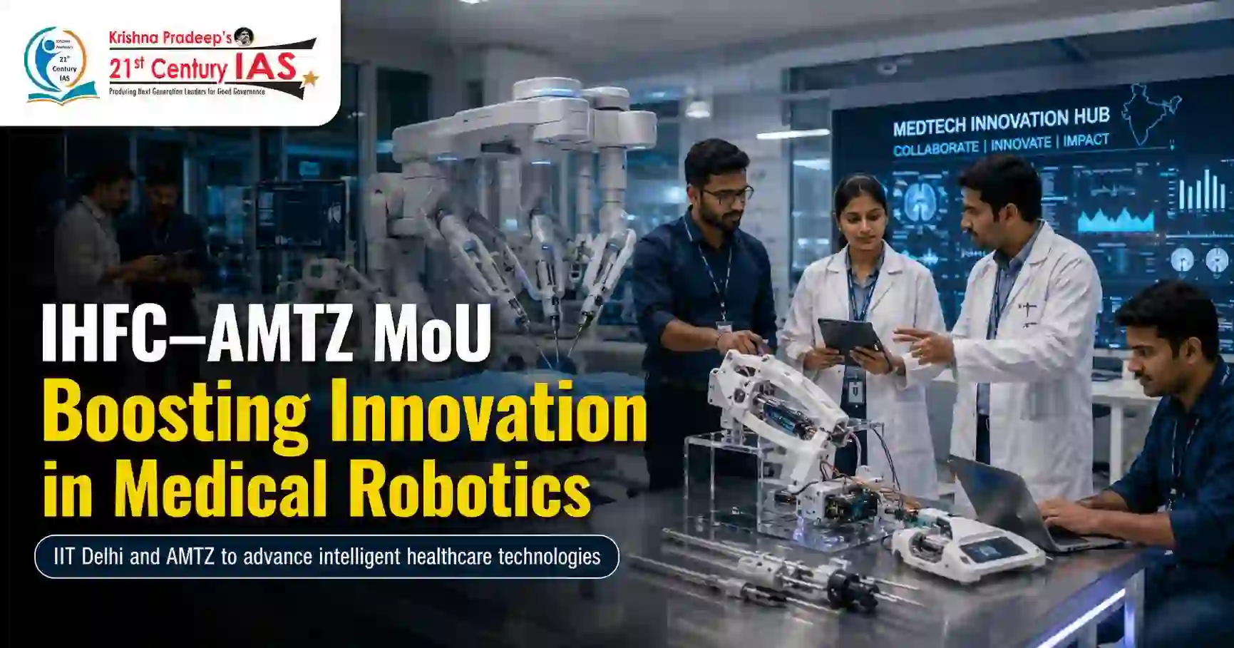 IHFC AMTZ MoU promoting medical robotics and intelligent healthcare innovation.