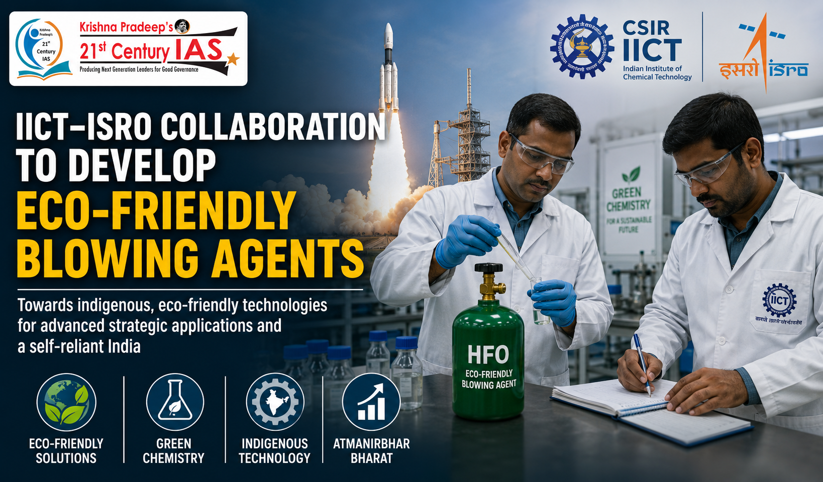 IICT ISRO Collaboration developing HFO-based eco-friendly blowing agents.