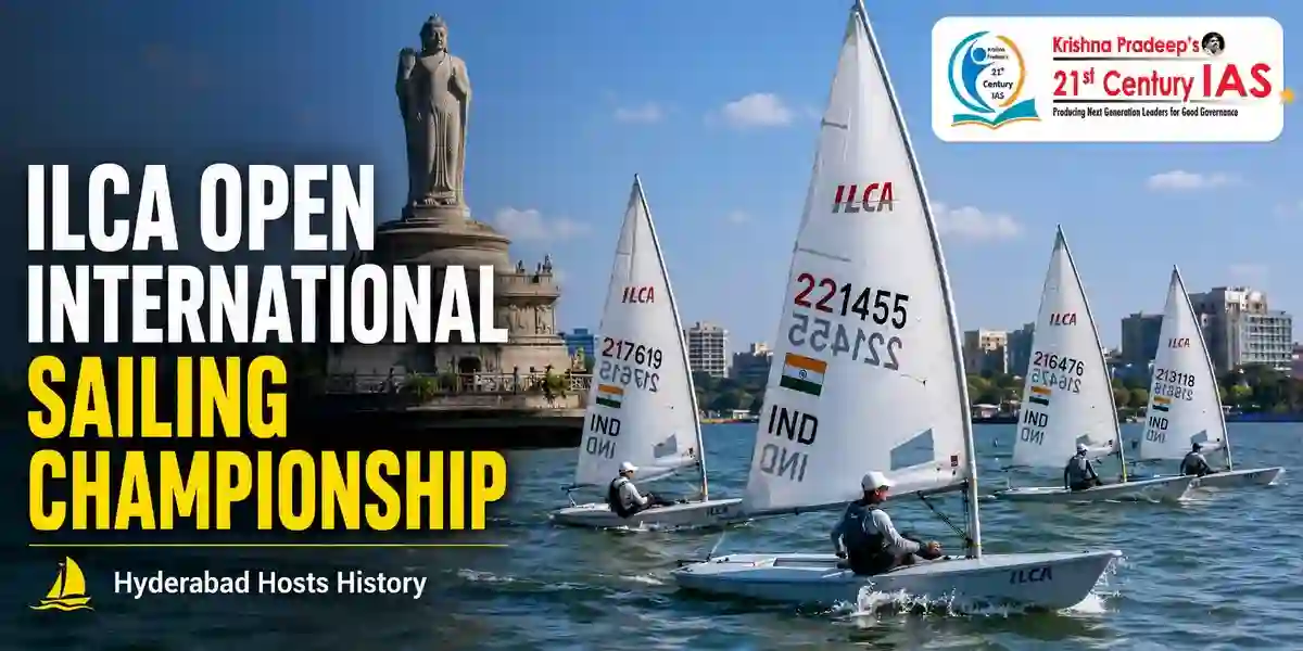 ILCA Open International Sailing Championship held at Hussain Sagar in Hyderabad.