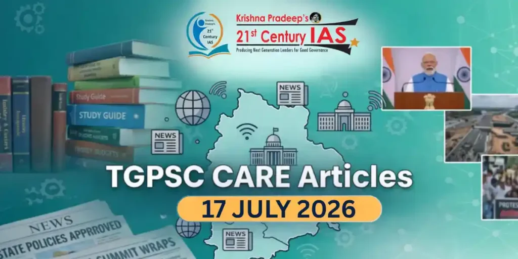 TGPSC Current Affairs 17 July 2026 featuring today's important current affairs topics