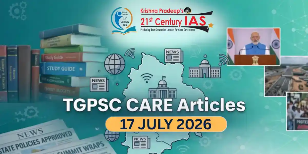 TGPSC Current Affairs 17 July 2026 featuring today's important current affairs topics