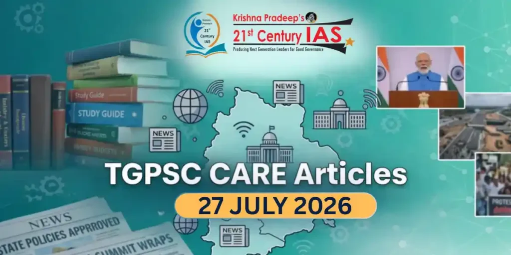 TGPSC Current Affairs 27 July 2026 featuring important current affairs for Telangana competitive exams.