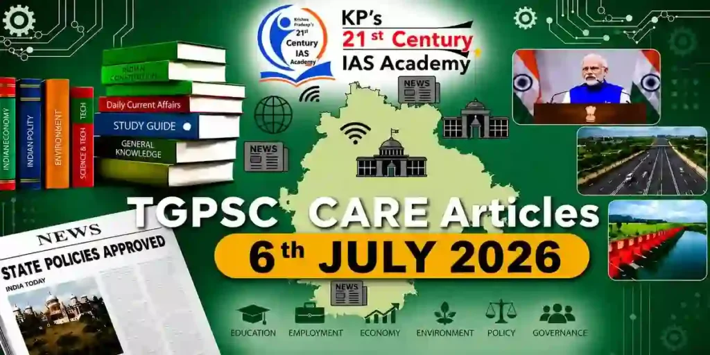 TGPSC Current Affairs 6 July 2026 daily current affairs compilation