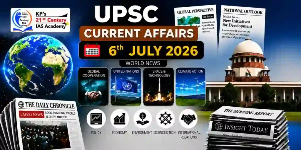 UPSC Current Affairs 6 July 2026 daily current affairs compilation