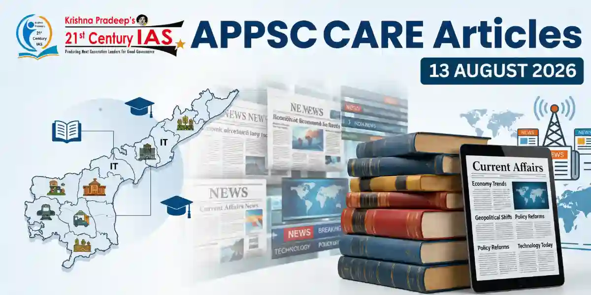 APPSC Current Affairs 13 August 2026 covering major daily current affairs topics