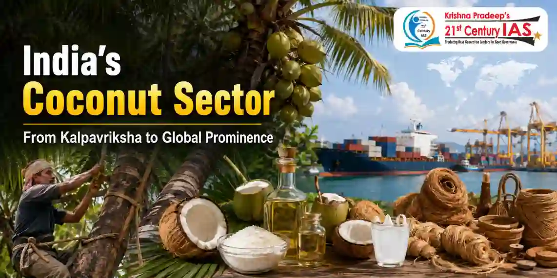 Coconut Production in India with plantations, farmers, processing and export growth