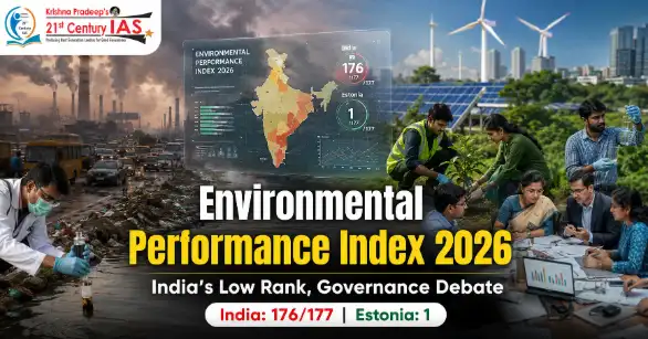 Environmental Performance Index 2026 showing India’s environmental rank and governance challenges